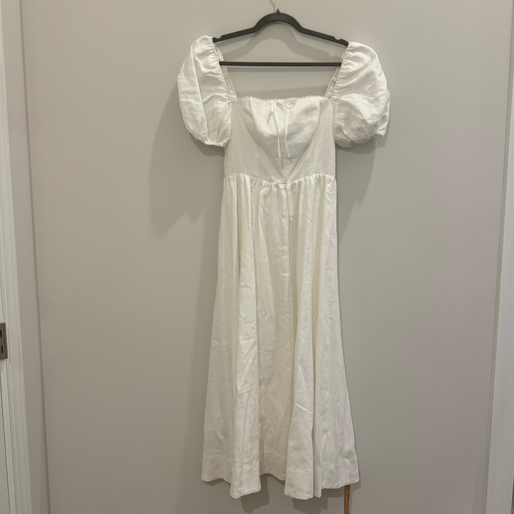Reformation Marella linen dress white - size 6